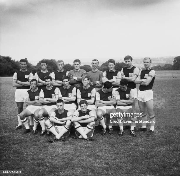 Team photo of West Ham United football club on August 4th, 1961. Including Bobby Moore and Geoff Hurst.