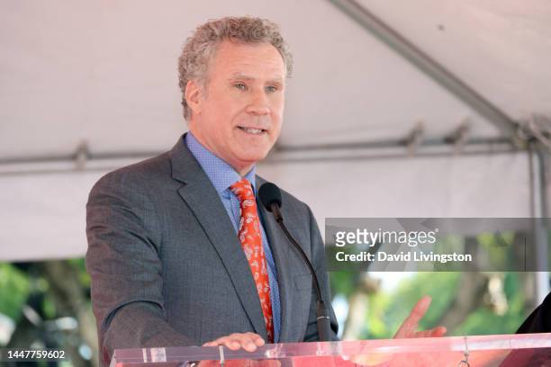 Will Ferrell speaks onstage during the Hollywood Walk of Fame Star Ceremony for Octavia Spencer on December 08, 2022 in Hollywood, California.