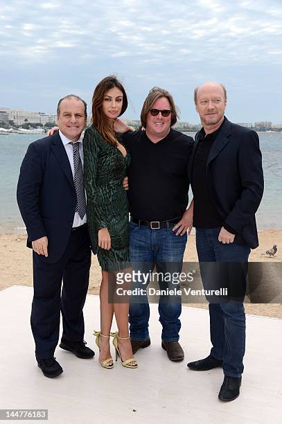 Madalina Ghenea, Pascal Vicedomini, William Monahan and Paul Haggis attend the Film & Music Ischia Global Fest Presentation during the 65th Annual...
