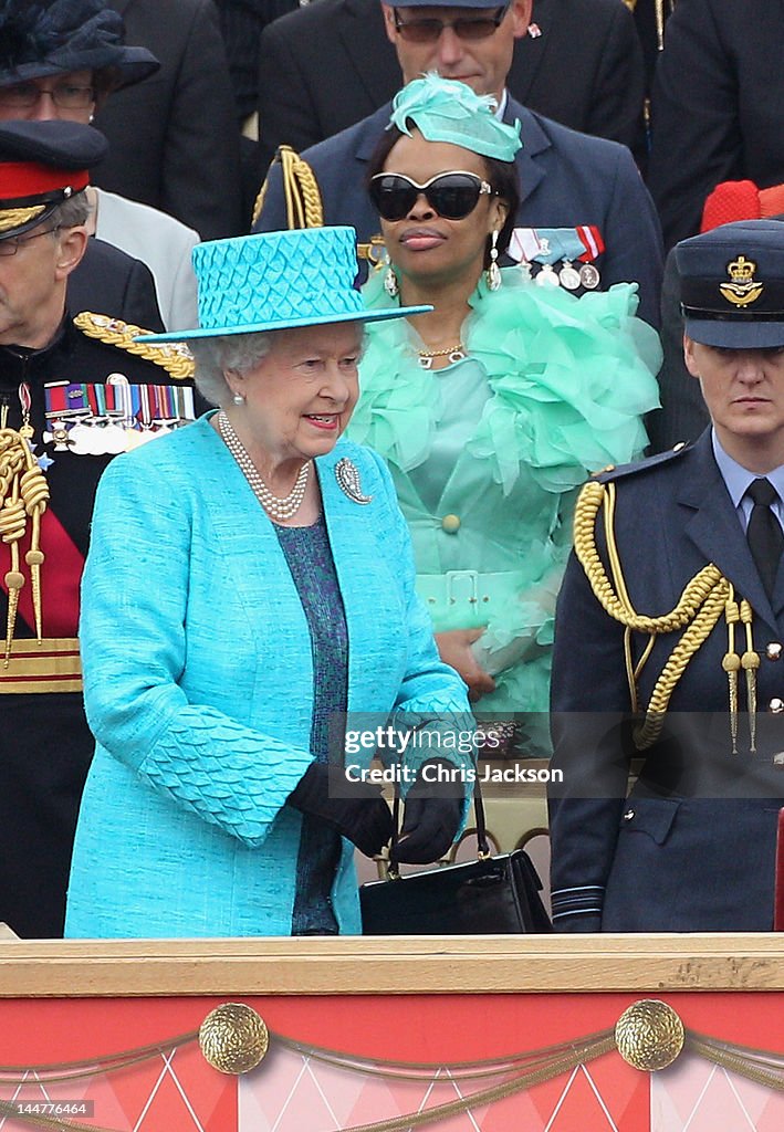 Queen Elizabeth II Attends The Armed Forces Parade And Muster