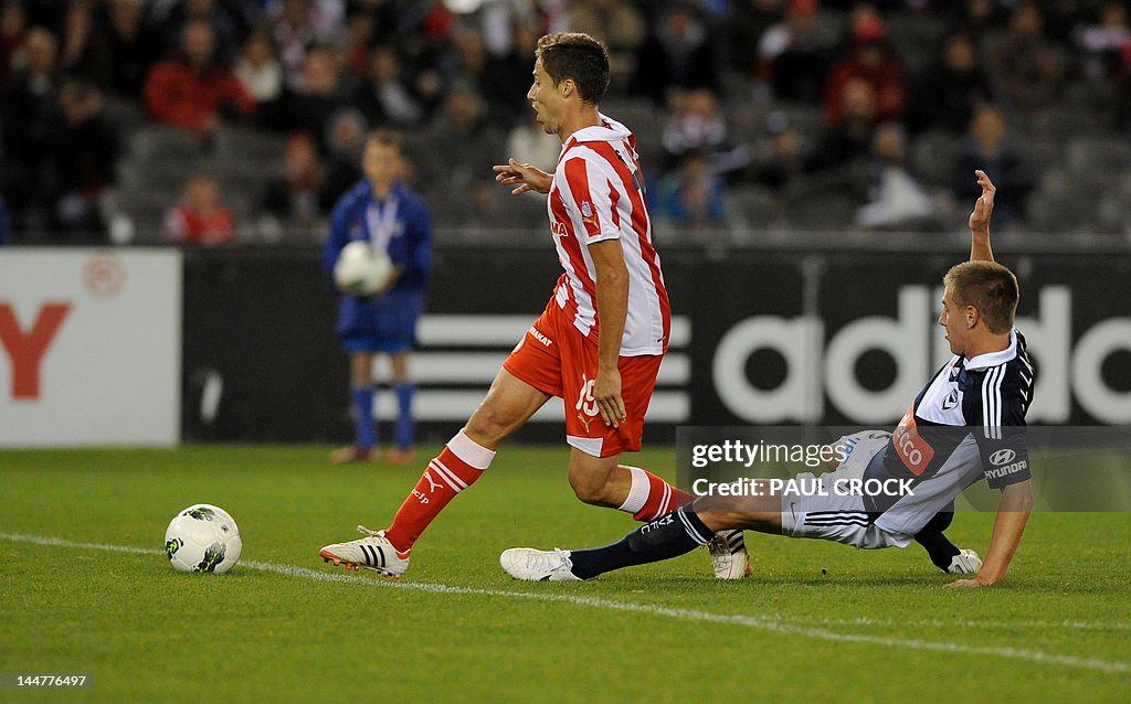 Melbourne Victory player Samuel Gallaghe