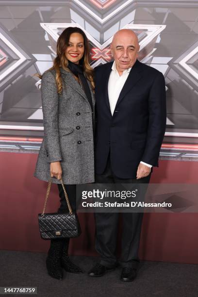 Adriano Galliani and Helga Costa attend the X Factor 16 2022 Finale at Mediolanum Forum on December 08, 2022 in Assago, Italy.