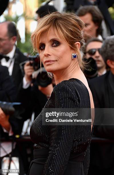 Actress Isabella Ferrari attends the Once Upon A Time Premiere during the 65th Annual Cannes Film Festival on May 18, 2012 in Cannes, France.