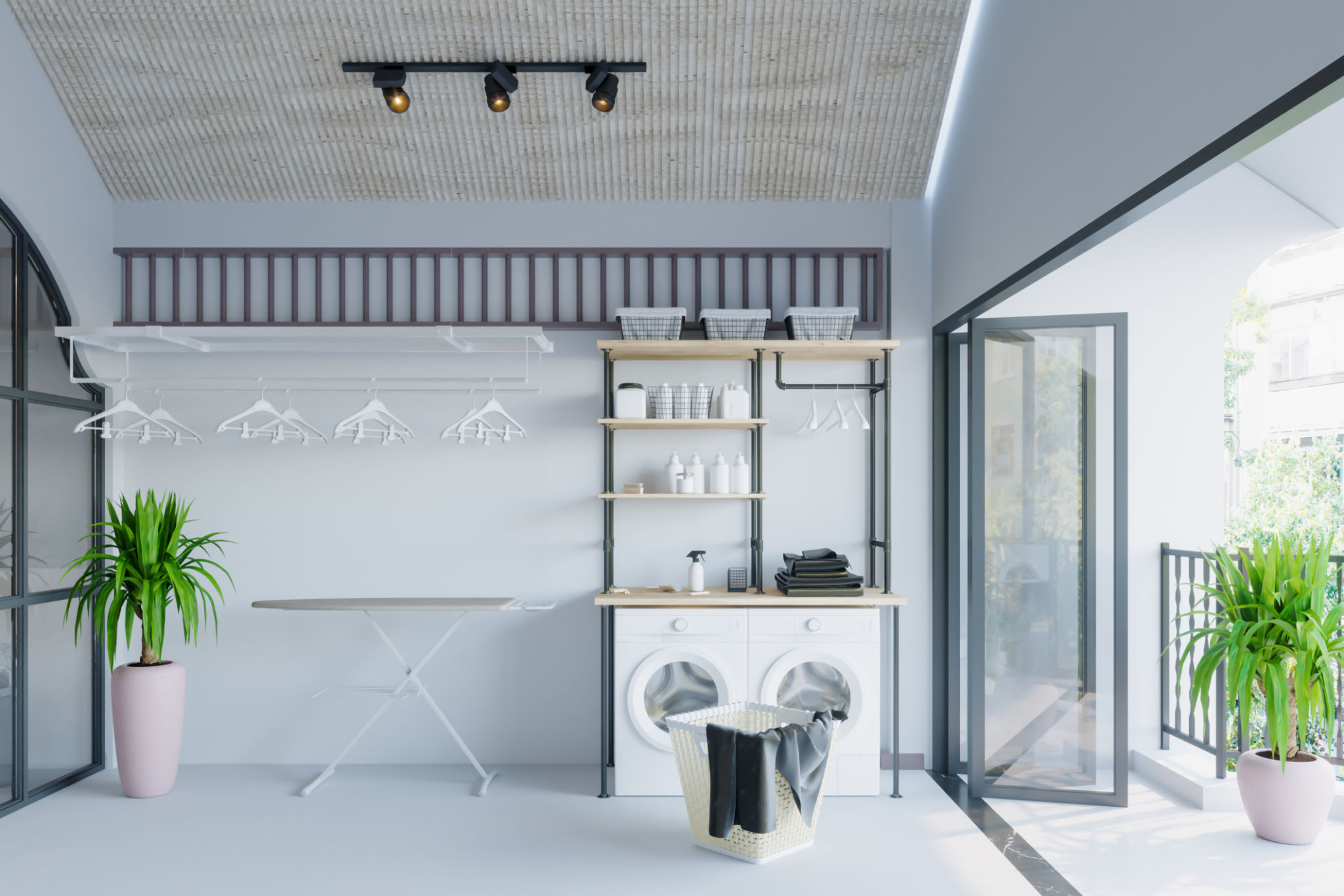 stylish laundry room