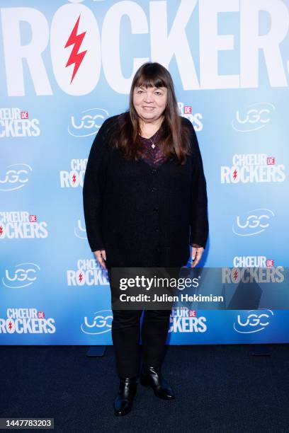 Myriam Boyer attends the "Choeur De Rockers" premiere at Cinema UGC Normandie on December 08, 2022 in Paris, France.