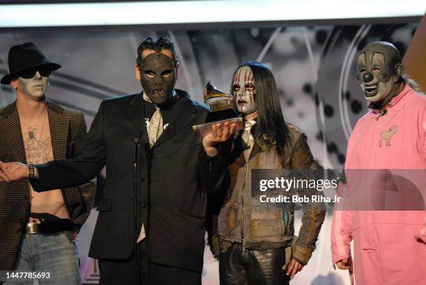 Heavy Metal Band Slipknot on-stage at Grammy Awards, February 8, 2006 in Los Angeles, California.