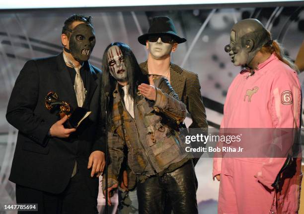 Heavy Metal Band Slipknot on-stage at Grammy Awards, February 8, 2006 in Los Angeles, California.