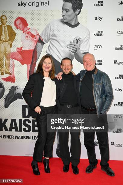 Bettina Mittendorfer, Heinz-Josef Braun and Klaus Steinbacher attend the "Der Kaiser" Premiere at Astor Filmlounge on December 08, 2022 in Munich,...