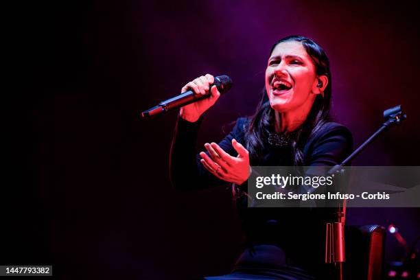 Elisa performs at Teatro degli Arcimboldi on December 08, 2022 in Milan, Italy.