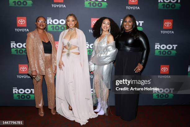 The Root Editor-in-Chief Vanessa De Luca, Chloe Bailey, Candice Hoyes, and Naomi Raine attend the 13th Annual Root 100 Gala at The Apollo Theater on...