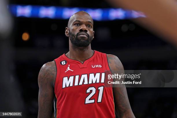 Dewayne Dedmon of the Miami Heat during the game during the game against the Memphis Grizzlies at FedExForum on December 05, 2022 in Memphis,...