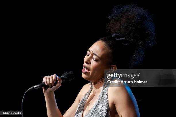 Candice Hoye performs onstsge during the 13th Annual Root 100 Gala at The Apollo Theater on December 08, 2022 in New York City.