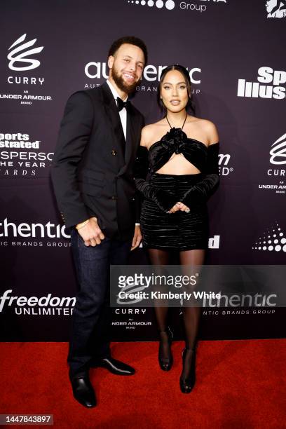 Stephen Curry and Ayesha Curry attend the 2022 Sports Illustrated Sportsperson of the Year Awards presented by Chase at The Regency Ballroom on...