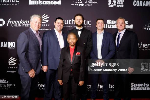 Ross Levinsohn, Ryan Hunt, Carter Bonas, Stephen Curry, Stephen Cannella, Chris Pirrone and Alan Springer attend the 2022 Sports Illustrated...