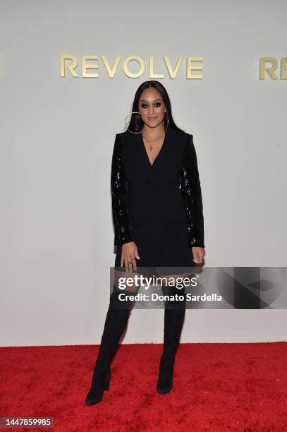 Tia Mowry attends REVOLVE x AT&T PRESENT REVOLVE WINTERLAND on December 08, 2022 in Los Angeles, California.