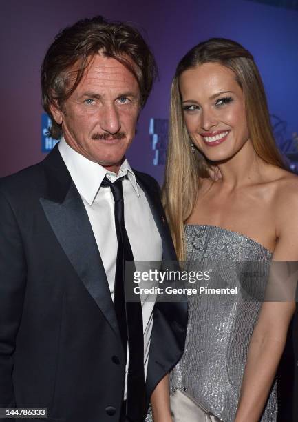 Actor Sean Penn and model Petra Nemcova attend the Haiti Carnival in Cannes Benefitting J/P HRO, Artists for Peace and Justice & Happy Hearts Fund...