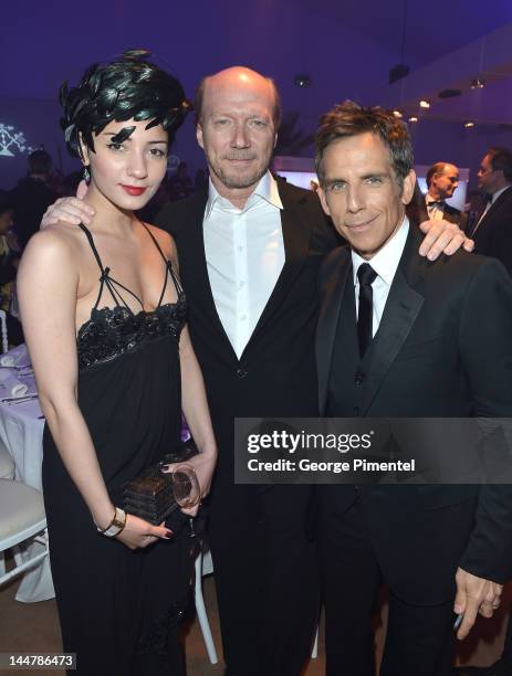 Paul Haggis and Ben Stiller attend the Haiti Carnival in Cannes Benefitting J/P HRO, Artists for Peace and Justice & Happy Hearts Fund Presented By...