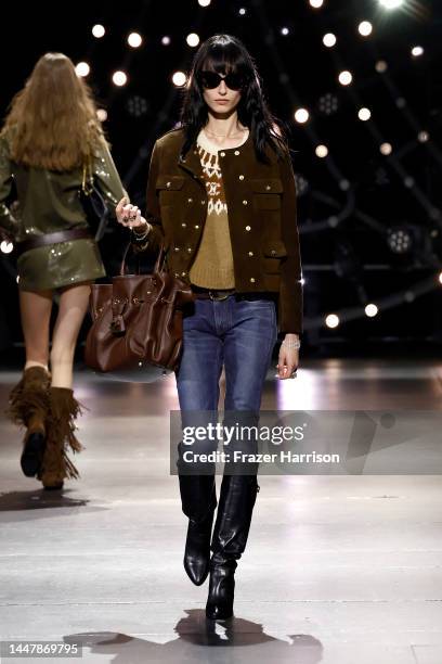 Models walk the runway at Celine at The Wiltern on December 08, 2022 in Los Angeles, California.