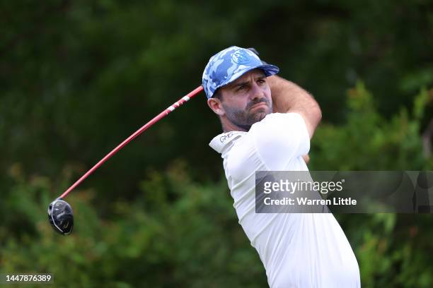 Joel Stalter of France tees off on the 17th hole during Day Two of the Alfred Dunhill Championship at Leopard Creek Country Club on December 09, 2022...