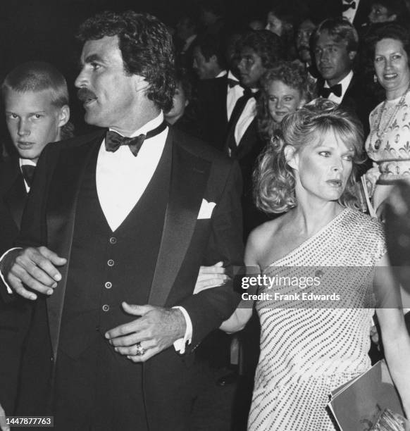 American drummer Kevin Shepard, his father American actor Tom Selleck, and mother American actress and model Jacqueline Ray attend the 34th Primetime...