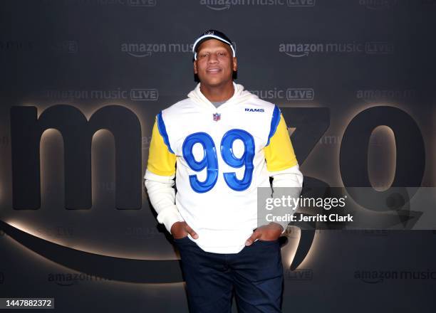 Ryan Shazier, Podcast host of "Don't Call it a Comeback" on Amazon Music and Wondery, and former Pro-Bowl Linebacker attends the Amazon Music Live...