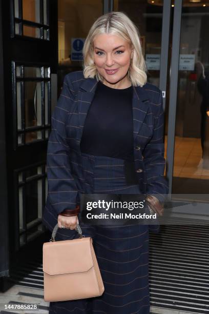 Sheridan Smith leaving BBC Radio 2 on December 09, 2022 in London, England.