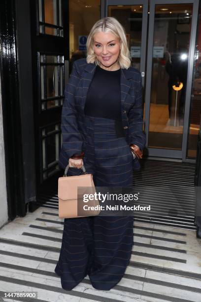 Sheridan Smith leaving BBC Radio 2 on December 09, 2022 in London, England.