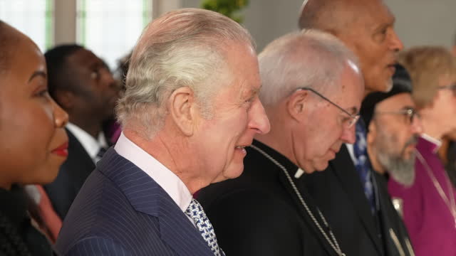 GBR: King Charles III visits a Community Hub and Ethiopian Church in King's Cross