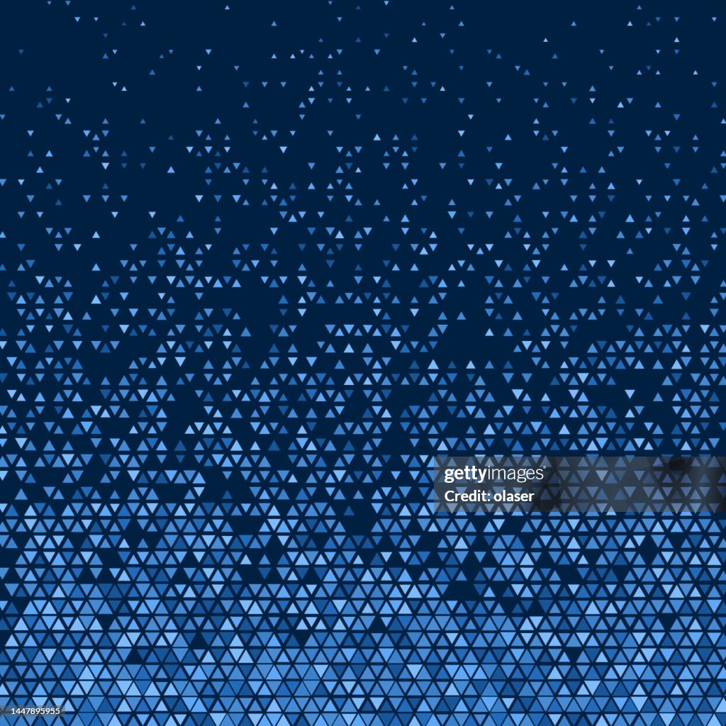 Blue Distorted Triangle Blue Solid Falling Triangles Size And Frequency Fading Up High-Res ...