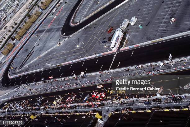 Grand Prix of Caesars Palace, Caesars Palace circuit, Las Vegas, 25 September 1982. Overhead view of the 1982 Las Vegas Grand Prix layout, with...