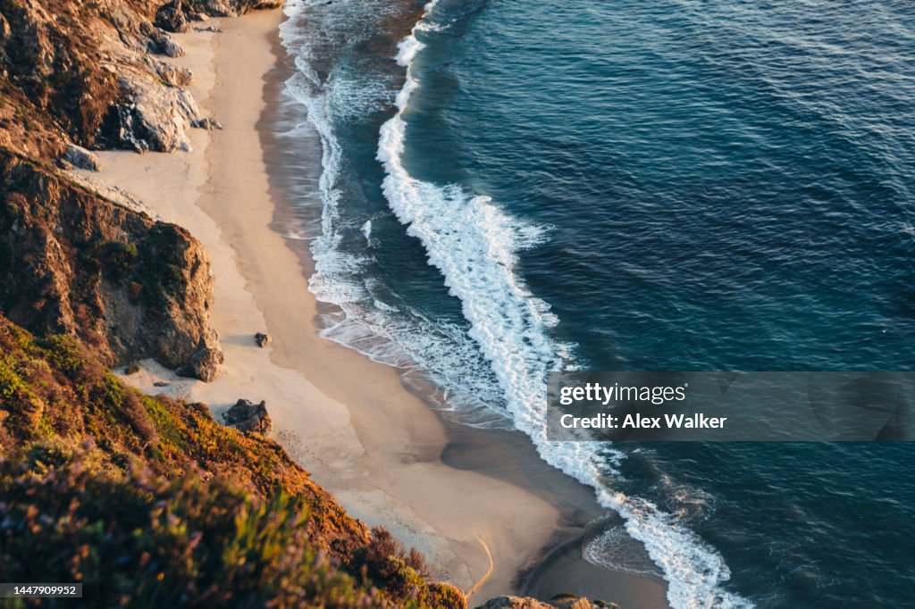 Big Sur Californian Coastline at sunset.