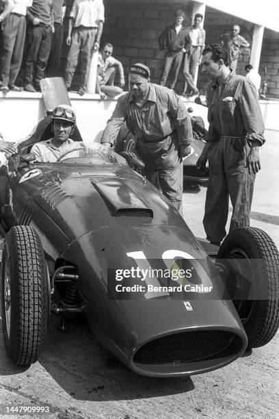 Luigi Musso, Ferrari 801, Grand Prix of France, Rouen-Les-Essarts, 07 July 1957.