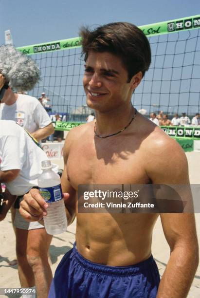 David Charvet during the filming of Baywatch, California, United States, circa 1993.