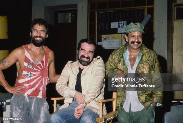 Tommy Chong, Martin Scorsese and Cheech Marin, United States, circa 1980s.