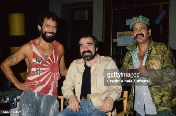 Tommy Chong, Martin Scorsese and Cheech Marin, United States, circa 1980s.
