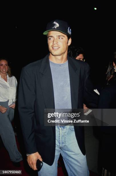 David Charvet at the Premiere of 'Threesome', Academy Theatre, Beverly Hills, California, United States, c8th April 1994.