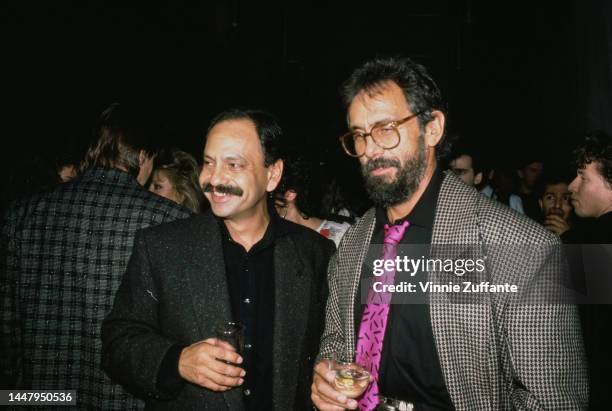 Cheech Marin and Tommy Chong attend an event, 10th November 1985.