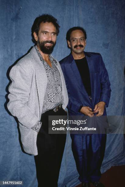 Tommy Chong and Cheech Marin attend an event, 10th November 1985.