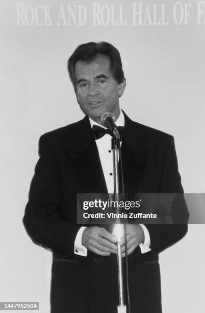 Dick Clark attends Rock and Roll Hall of Fame Awards at Century Plaza in Los Angeles, California, United States, 12th January 1993.