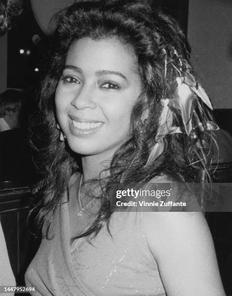 Irene Cara during a private party at the Hard Rock Cafe at Hard Rock Cafe in New York City, New York, United States, 15th September 1984.