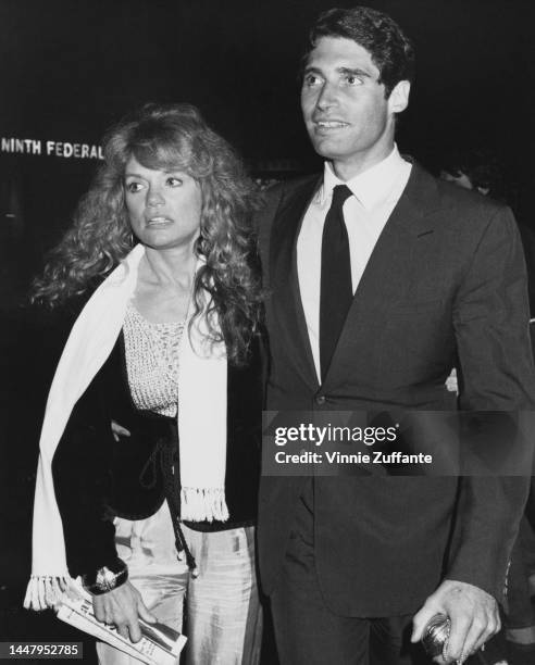 Dyan Cannon and Michael Nouri attend an event, circa 1990s.