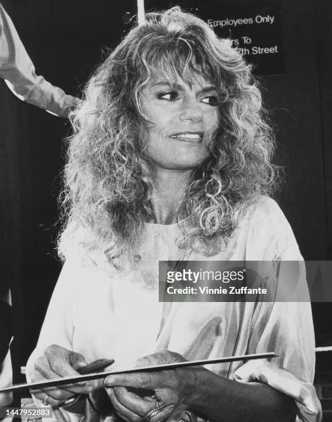 Dyan Cannon attends an event, United States, circa 1980s.