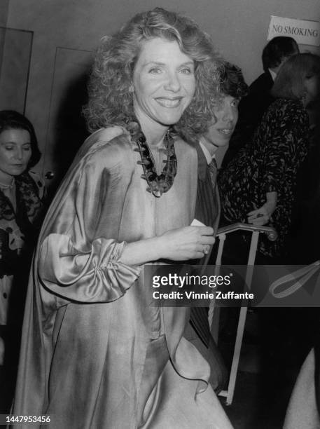 Jill Clayburgh attends "Carrie" musical opening night, circa 1988.