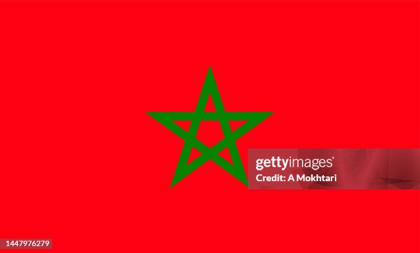 moroccan flag. - nador stock illustrations