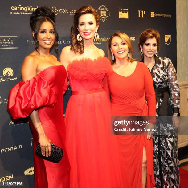 Genesis Suero, Claudia Romo Edelman, Maria Elena Salinas, and Carolina Romo attend The We Are All Human Gala on December 08, 2022 in New York City.