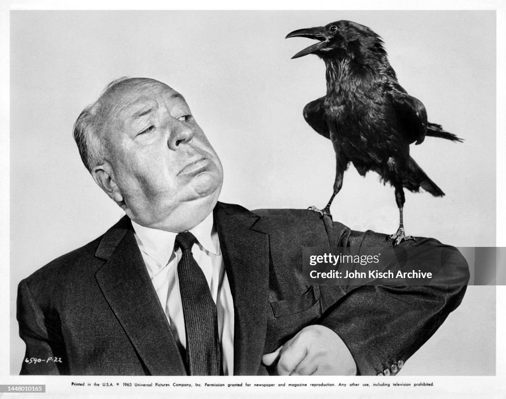 Alfred Hitchcock With A Crow