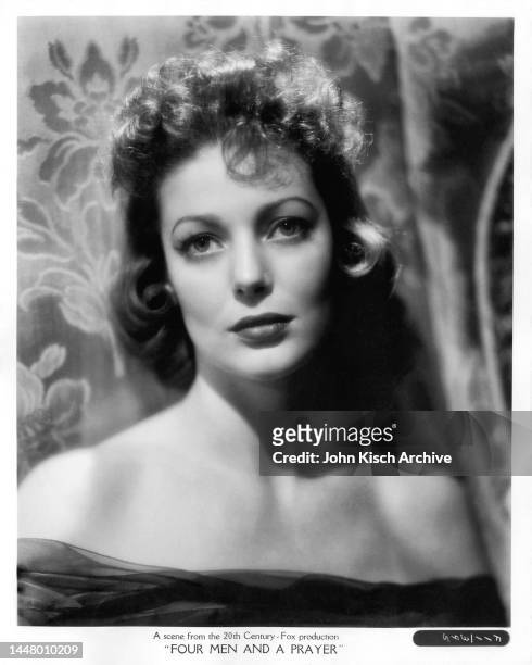 Publicity still of American actress Loretta Young in the film 'Four Men and a PrayerÕ, 1938.