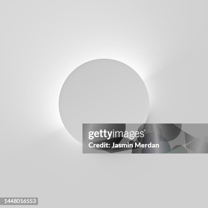 3d circle with hidden light in background