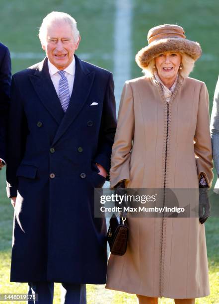 King Charles III and Camilla, Queen Consort visit Wrexham Association Football Club on December 9, 2022 in Wrexham, Wales. Formed in 1864 Wrexham AFC...