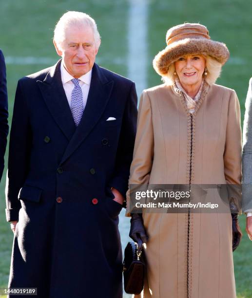 King Charles III and Camilla, Queen Consort visit Wrexham Association Football Club on December 9, 2022 in Wrexham, Wales. Formed in 1864 Wrexham AFC...